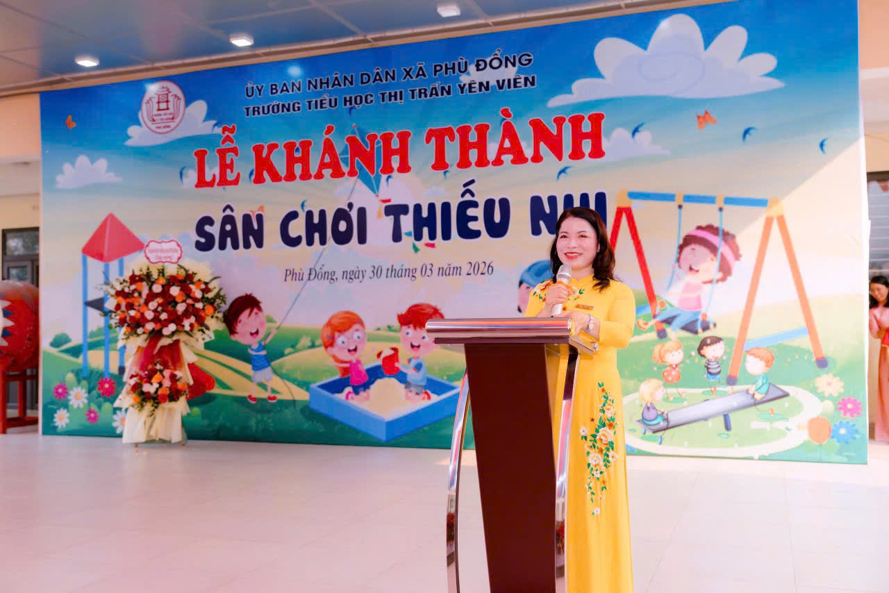 Khánh thành sân chơi thiếu nhi tại Trường Tiểu học Thị trấn Yên Viên