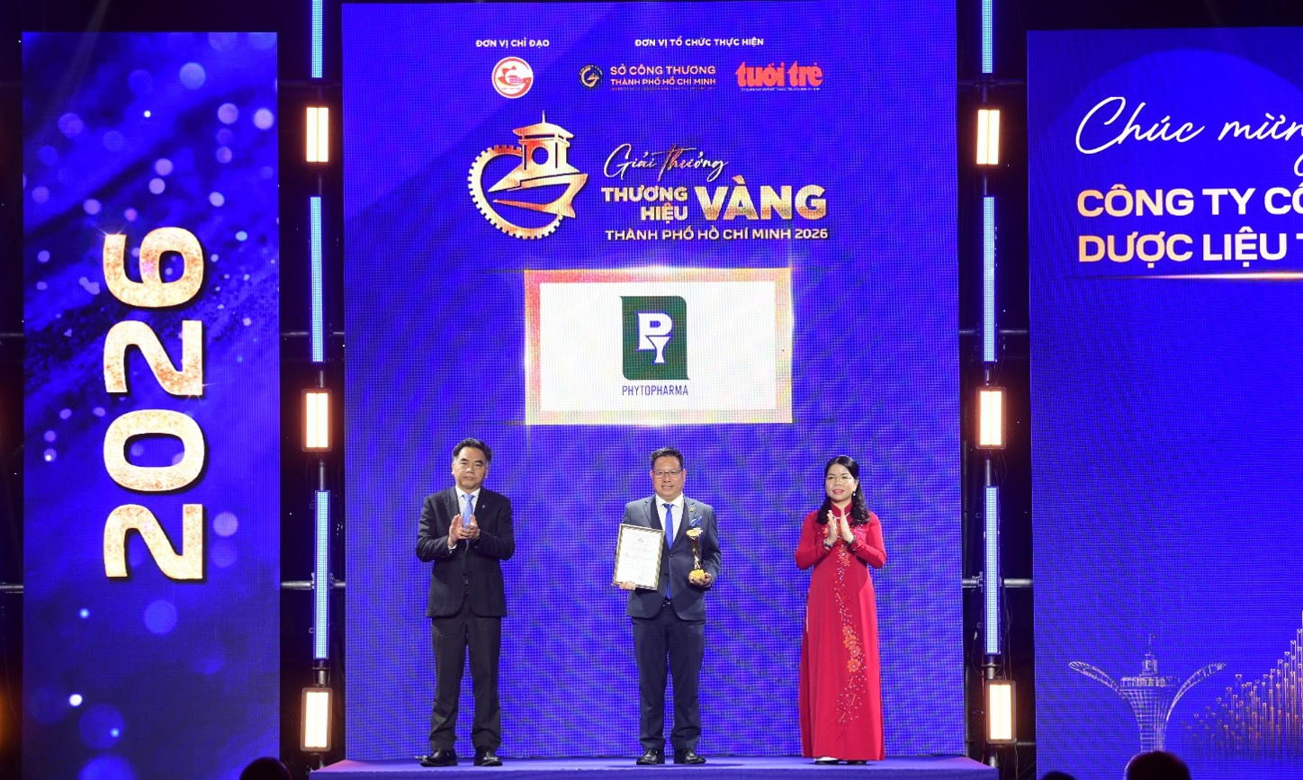 PHYTOPHARMA ĐƯỢC VINH DANH TẠI GIẢI THƯỞNG THƯƠNG HIỆU VÀNG TP.HCM 2026